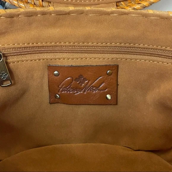 Patricia Nash Caselle Basket Purse with Tan & Crackled Rose Scarf - Picture 12 of 15